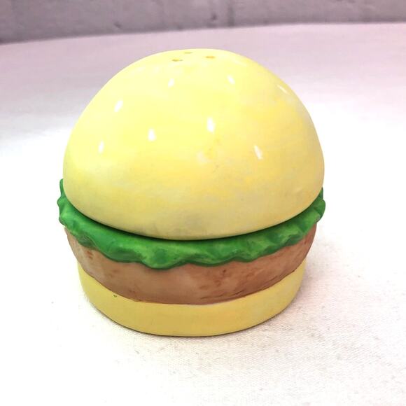 Albert E Price Inc 90s Ceramic Whimsical Hamburger Salt & Pepper Shaker Set - Picture 4 of 11
